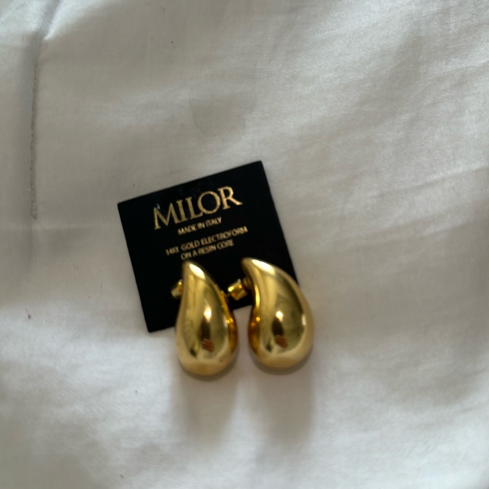 14kt Gold Electroform on a resin core earrings